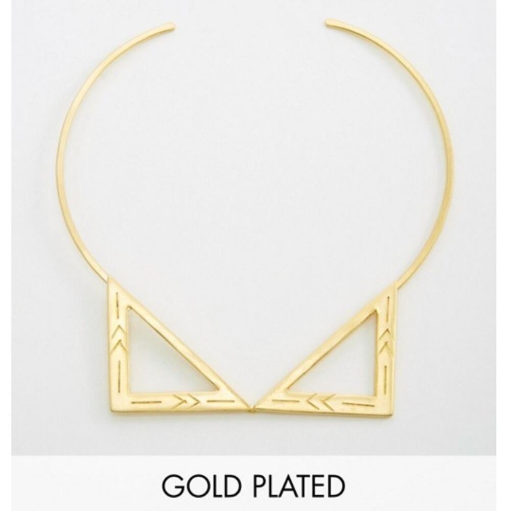 Free People The 2 Bandits Gold Bohemian Step Collar Necklace
